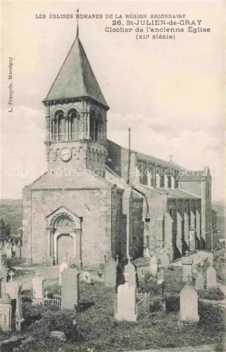 AK / Ansichtskarte St-Julien-de-Cray St-Julien-de-Civry Charolles 71 Saone-et-Loire Clocher de l ancienne Eglise Kirche 