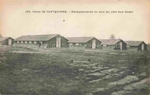 AK / Ansichtskarte Camp de Coetquidan VANNES 56 Morbihan Baraquements bois cote Sud Ouest