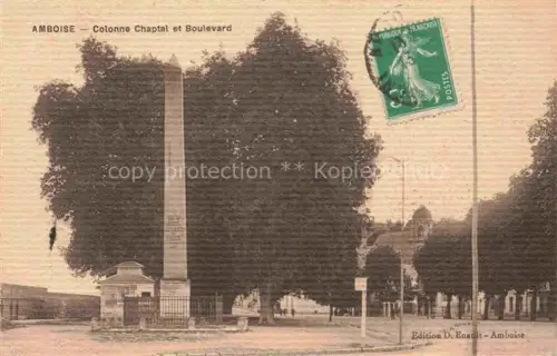 AK / Ansichtskarte Amboise TOURS 37 Indre-et-Loire Colonne Chaptal Boulevard
