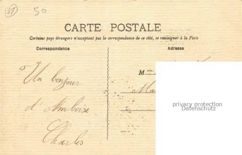 AK / Ansichtskarte Amboise TOURS 37 Indre-et-Loire Colonne Chaptal Boulevard