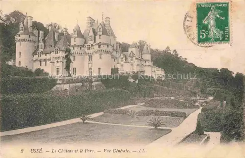AK / Ansichtskarte Usse Rigny CHINON 37 Indre-et-Loire Chateau Parc Vue Generale