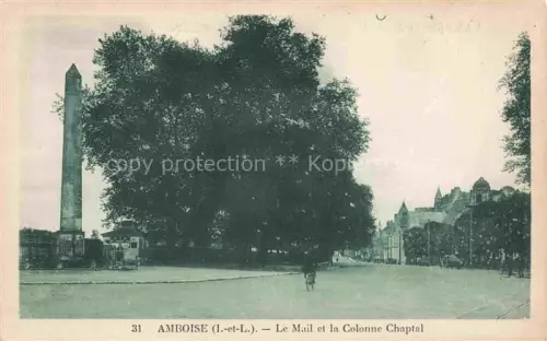 AK / Ansichtskarte Amboise TOURS 37 Indre-et-Loire Le Mail Colonne Chaptal