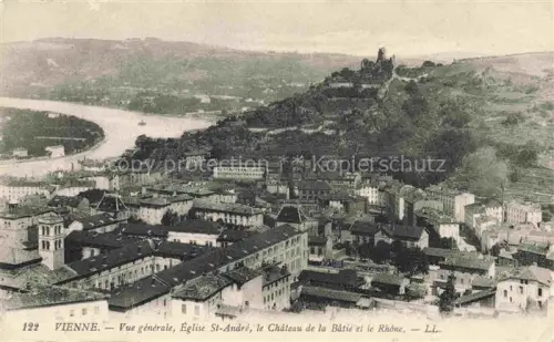 AK / Ansichtskarte VIENNE  Vienne-sur-le-Rhone 38 Isere Vue generale Eglise St Andre le Chateau de la Batie et le Rhone