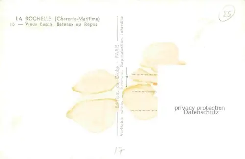 AK / Ansichtskarte LA ROCHELLE 17 Charente-Maritime Vieux Bassin Bateaux au Repos