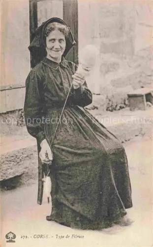 AK / Ansichtskarte CORSE  Corte Ile de Korsika Type de Fileuse