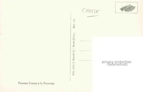 AK / Ansichtskarte CORSE  Corte Ile de Korsika Femmes Corses a la Fontaine