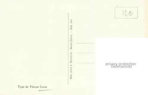 AK / Ansichtskarte CORSE  Corte Ile de Korsika Type de Fileuse