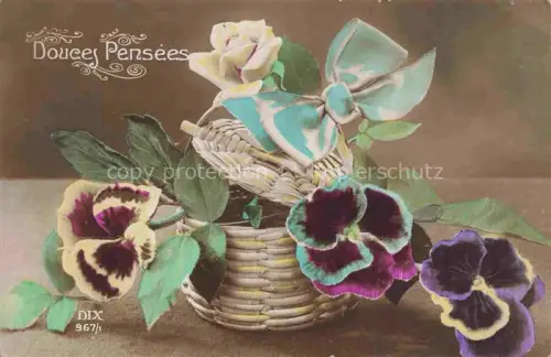 AK / Ansichtskarte Foto DIX Paris Nr. 967/1 Doucey Pensees Rosen