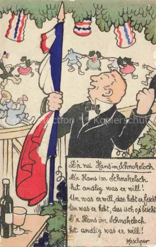 AK / Ansichtskarte Schnokeloch Hans Liederkarte Holand Trachten Tanz Litho