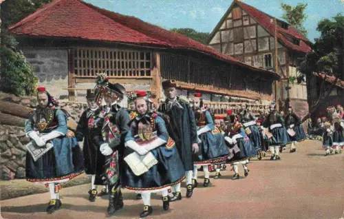AK / Ansichtskarte Trachten Hessen Serie 9. No. 192 Schwaelmer Hochzeitszug 