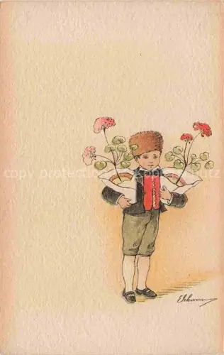 AK / Ansichtskarte Trachten Alsace Jung Kind Rosen Litho Mulhouse 