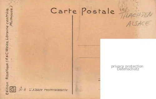 AK / Ansichtskarte Trachten Alsace Jung Kind Rosen Litho Mulhouse 