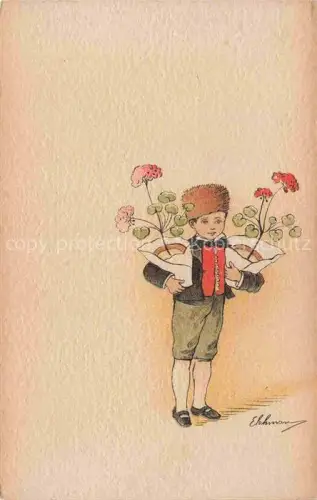 AK / Ansichtskarte Trachten Alsace Jung Kind Rosen Litho Mulhouse 