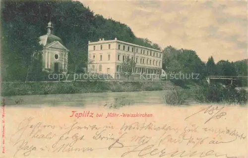 AK / Ansichtskarte Teplitz -Schoenau TEPLICE CZ Kapelle am Fluss