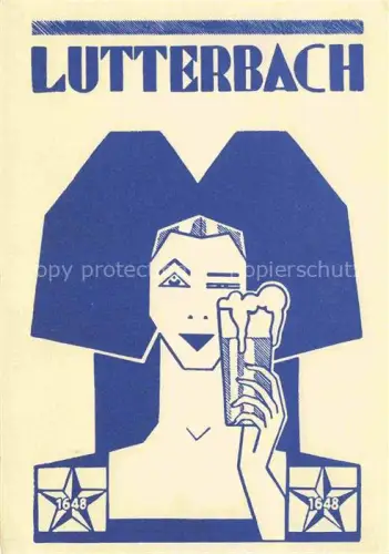 AK / Ansichtskarte Lutterbach Mulhouse 68 Haut-Rhin Brasserie Kuenstlerkarte