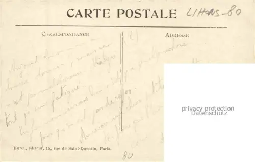 AK / Ansichtskarte Lihons-en-Santerre PERONNE 80 Somme Ruines de l'église Grande Guerre Truemmer 1. Weltkrieg