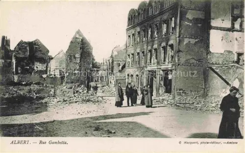 AK / Ansichtskarte ALBERT  Peronne 80 Somme Rue Gambetta Ruines Grande Guerre 1914-15 Truemmer 1. Weltkrieg