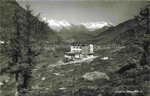 AK / Ansichtskarte Simplonpass Brig VS Hotel Simplon-Blick Alpenpanorama