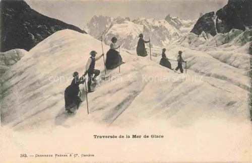 AK / Ansichtskarte CHAMONIX BONNEVILLE 74 Haute-Savoie Traversee de la Mer de Glace