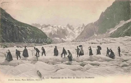 AK / Ansichtskarte CHAMONIX BONNEVILLE 74 Haute-Savoie Traversee de la Mer Glace