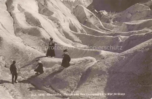 AK / Ansichtskarte CHAMONIX BONNEVILLE 74 Haute-Savoie Crevasses Mer Glace