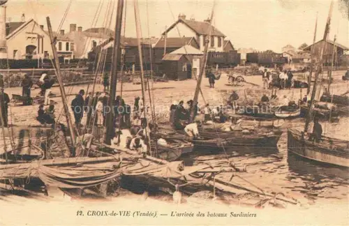 AK / Ansichtskarte Croix-de-Vie Les Sables-d Olonne Vendee 85 Vendee Arrivée des bateaux sardiniers