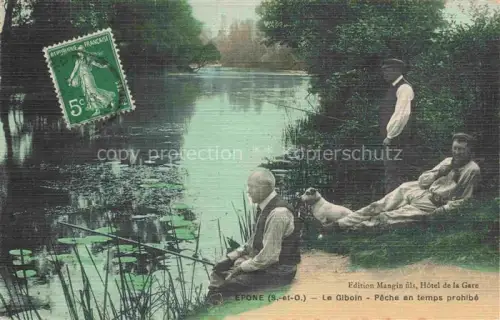 AK / Ansichtskarte Epone Mantes-la-Jolie 78 Yvelines Le Giboin Pêche en temps prohibé