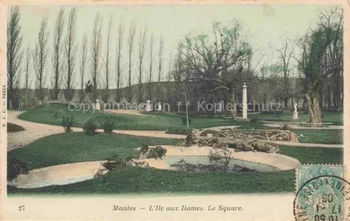 AK / Ansichtskarte MANTES-LA-JOLIE Mantes-sur-Seine 78 Yvelines L'Ile aux Dames le Square