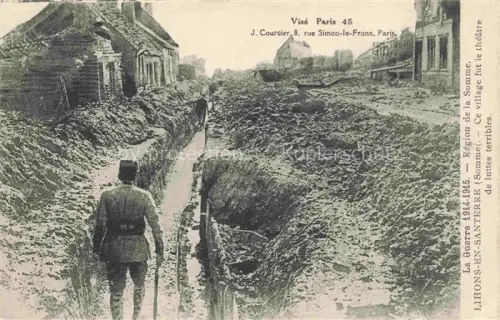 AK / Ansichtskarte Lihons-en-Santerre PERONNE 80 Somme Grande Guerre 1914-15 Région de la Somme Village détruit Ruines Truemmer 1. Weltkrieg