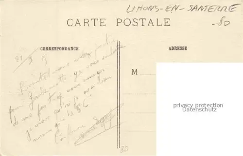 AK / Ansichtskarte Lihons-en-Santerre PERONNE 80 Somme Grande Guerre 1914-15 Région de la Somme Village détruit Ruines Truemmer 1. Weltkrieg