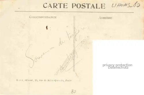 AK / Ansichtskarte Lihons-en-Santerre PERONNE 80 Somme Grande Guerre 1914-15 Grande Place Ruines Truemmer 1. Weltkrieg