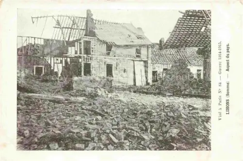 AK / Ansichtskarte Lihons-en-Santerre PERONNE 80 Somme Village détruit Ruines Grande Guerre 1914-15 Truemmer 1. Weltkrieg