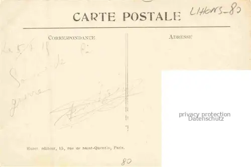 AK / Ansichtskarte Lihons-en-Santerre PERONNE 80 Somme Village détruit Ruines Grande Guerre 1914-15 Truemmer 1. Weltkrieg