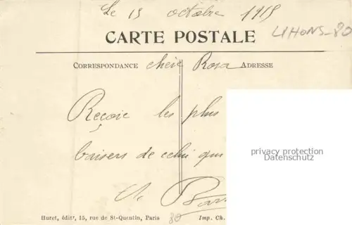 AK / Ansichtskarte Lihons-en-Santerre PERONNE 80 Somme Route de Chaulnes Ruines Grande Guerre 1914-15 Truemmer 1. Weltkrieg
