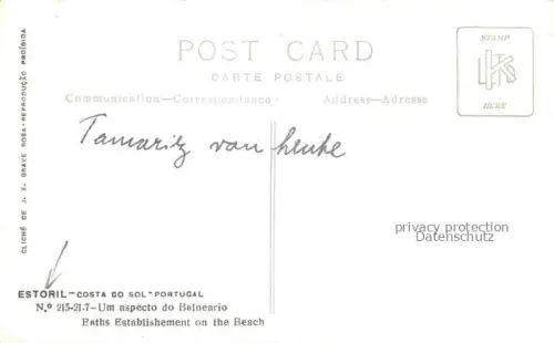 AK / Ansichtskarte Estoril PT Um aspecto do Balneario Baths Establishment on the beach