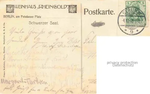 AK / Ansichtskarte BERLIN  CITY Weinhaus Rheingold am Postdamer Platz Schwarzer Saal