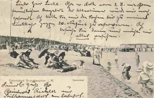 AK / Ansichtskarte BRUNSHAUPTEN KueHLUNGSBORN Ostseebad Damenbad Strand