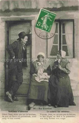 AK / Ansichtskarte Correze TULLE 19 Correze La causette des amoureux Voyons Jean ne rconte pas de betises tu fais piquer un fard a ta pretendue son sang devien tout rouge