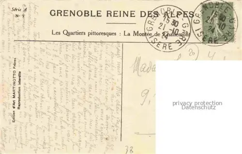 AK / Ansichtskarte GRENOBLE 38 Isere Les Quartiers pittoresques La Montee de Challemont