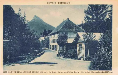 AK / Ansichtskarte St-Pierre-de-Chartreuse Saint-Pierre-de-Chartreuse 38 Isere La Diat Route du Col de Porte et Chamechaude
