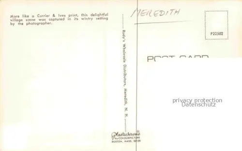 AK / Ansichtskarte Meredith Colorado USA Winterpanorama mit Kirche