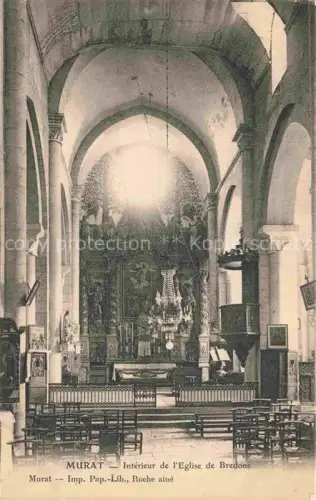 AK / Ansichtskarte Murat Saint-Flour 15 Cantal Interieur de l'Eglise de Bredons