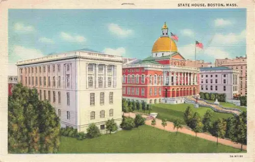 AK / Ansichtskarte BOSTON  Massachusetts USA State House Beacon Hill