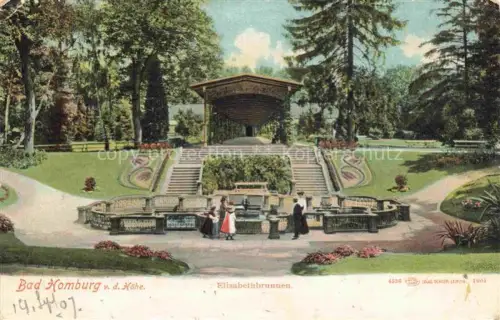 AK / Ansichtskarte BAD HOMBURG von der Hoehe Hessen Elisabethbrunnen Kuenstlerkarte