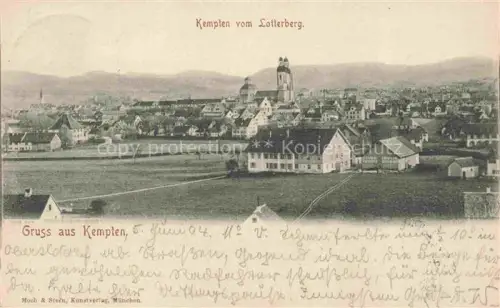 AK / Ansichtskarte KEMPTEN Allgaeu Bayern Panorama Blick vom Lotterberg