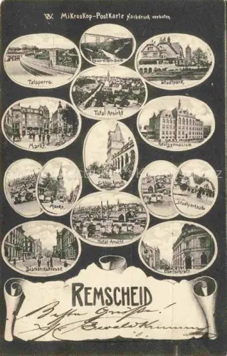 AK / Ansichtskarte REMSCHEID NRW Teilansichten Mikroskop Postkarte