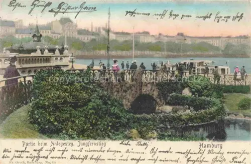 AK / Ansichtskarte HAMBURG  CITY Partie beim Anlegesteg Jungfernstieg