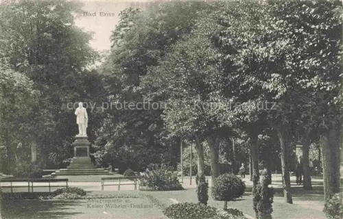 AK / Ansichtskarte BAD EMS Rheinland-Pfalz Kaiser Wilhelm Denkmal Kurpark