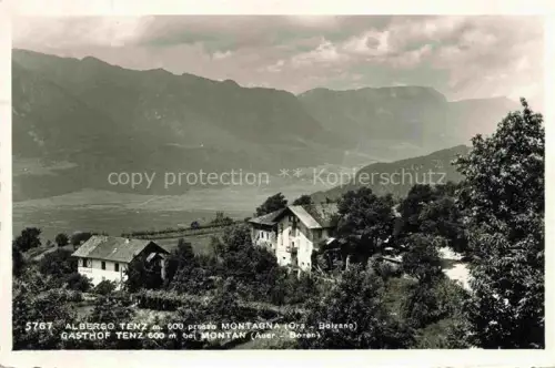 AK / Ansichtskarte Montagna Montan Bozen Suedtirol IT Panorama Albergo Tenz