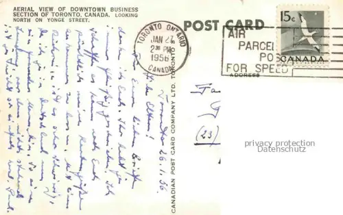 AK / Ansichtskarte TORONTO Ontario Canada Aerial view of downtown business section